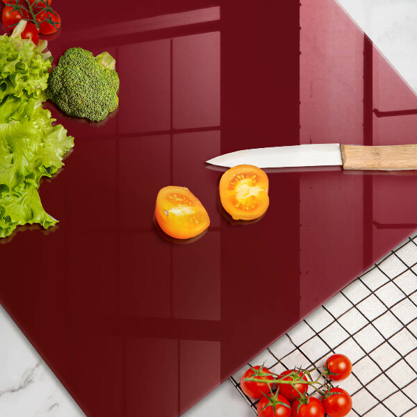 Chopping board glass Burgundy