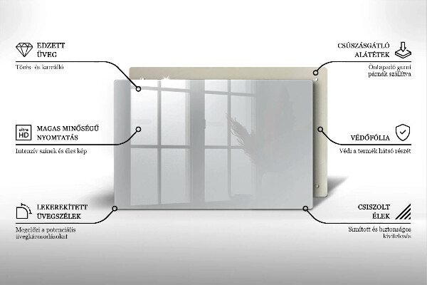 Chopping board glass Grey colour
