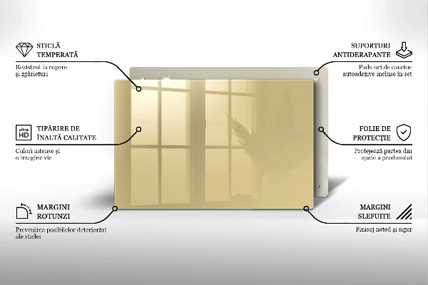 Chopping board glass Beige colour