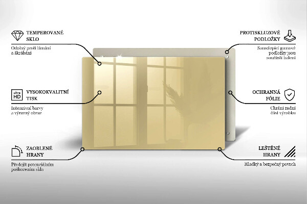 Chopping board glass Beige colour