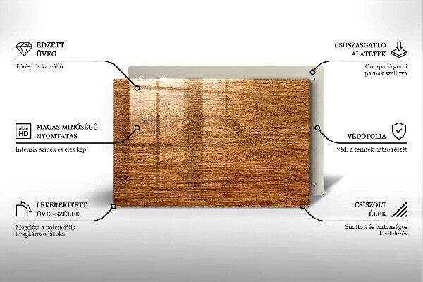 Chopping board glass Wood texture board