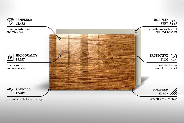 Chopping board glass Wood texture board