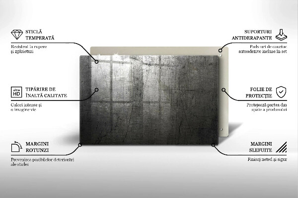 Chopping board glass Metal texture