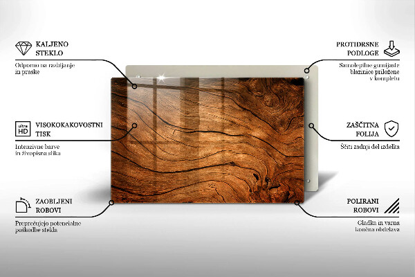 Chopping board glass Wood board texture