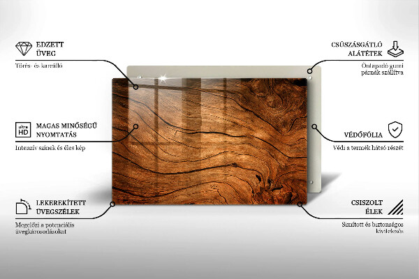 Chopping board glass Wood board texture