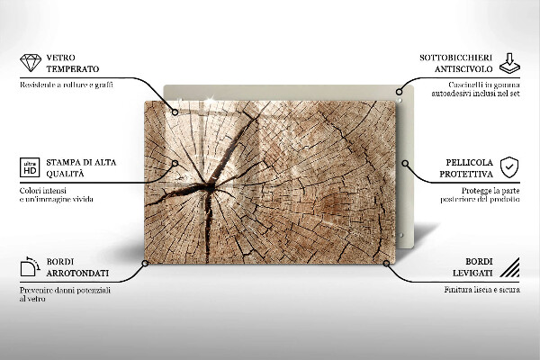 Glass cutting board Tree