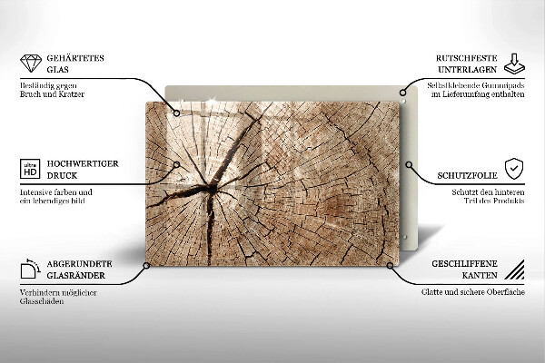 Glass cutting board Tree