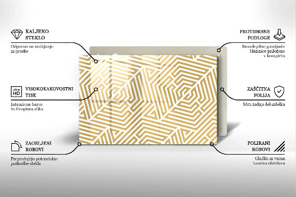 Chopping board glass Geometric lines