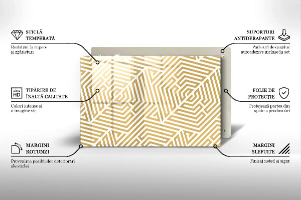 Chopping board glass Geometric lines