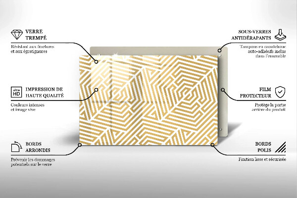 Chopping board glass Geometric lines