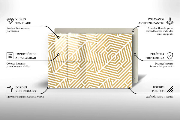 Chopping board glass Geometric lines