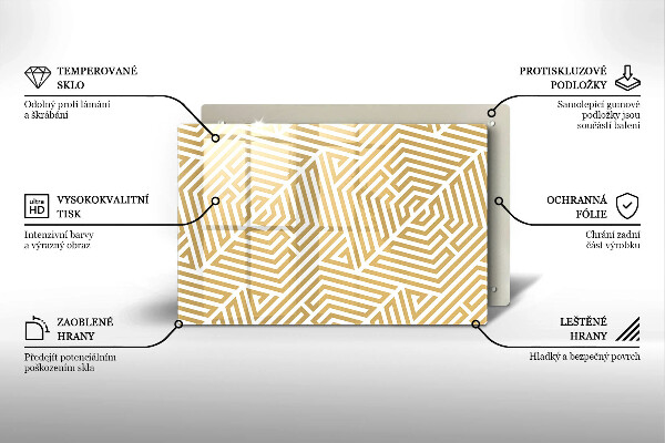 Chopping board glass Geometric lines