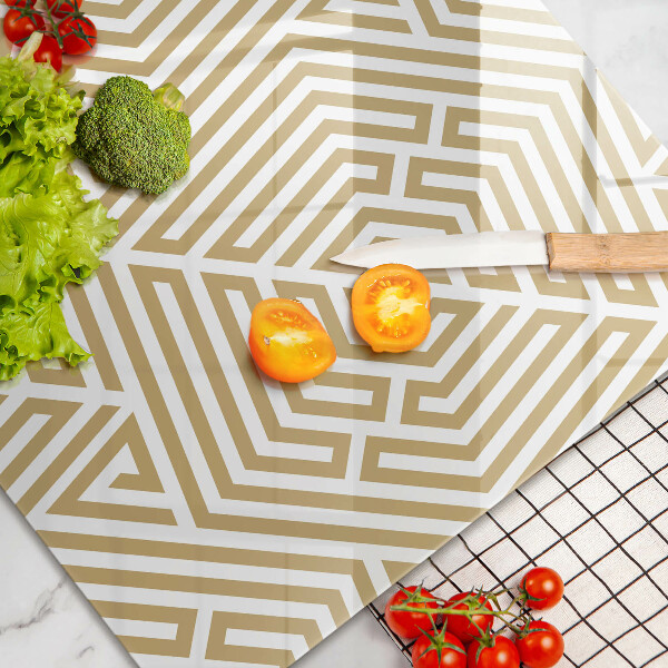 Chopping board glass Geometric lines