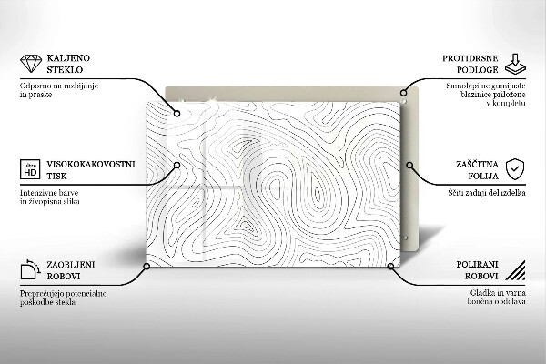 Chopping board glass Abstraction shapes
