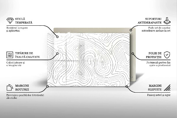 Chopping board glass Abstraction shapes