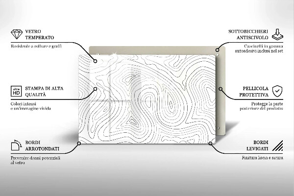 Chopping board glass Abstraction shapes