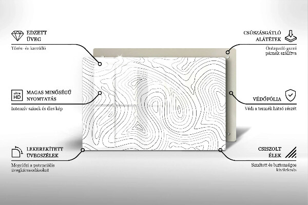 Chopping board glass Abstraction shapes