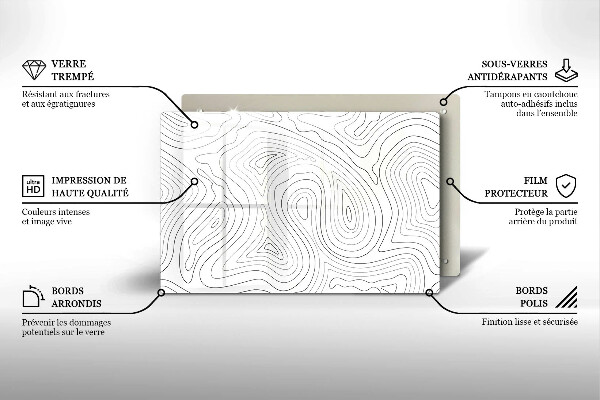 Chopping board glass Abstraction shapes