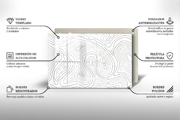 Chopping board glass Abstraction shapes