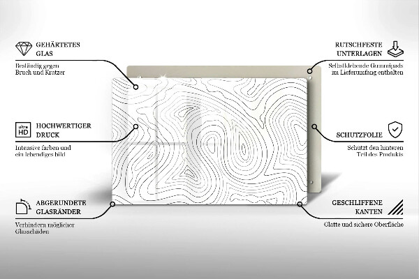 Chopping board glass Abstraction shapes
