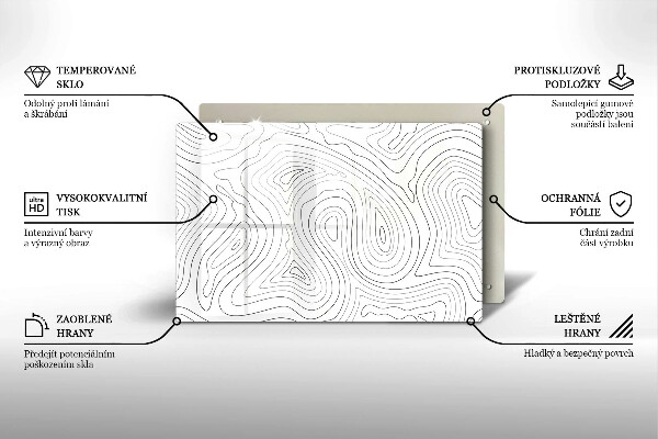 Chopping board glass Abstraction shapes