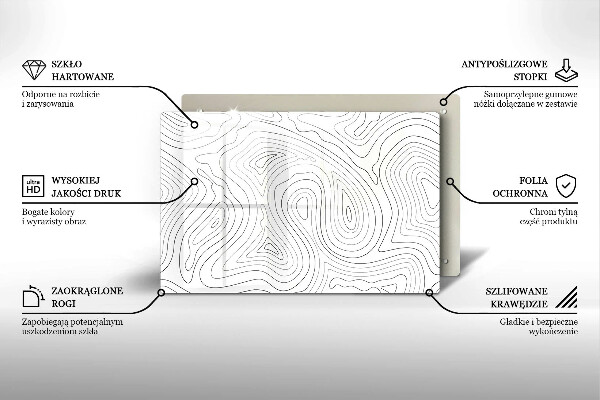 Chopping board glass Abstraction shapes