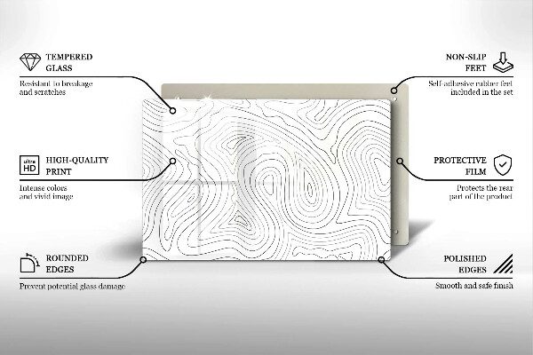 Chopping board glass Abstraction shapes