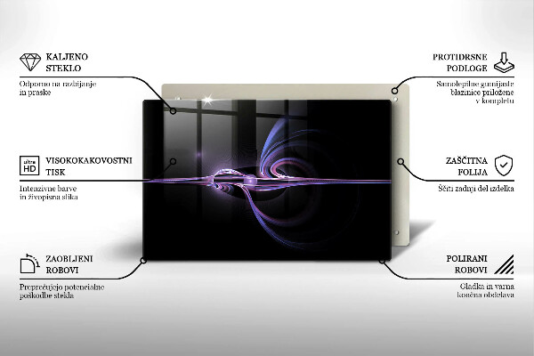 Chopping board glass Modern abstraction