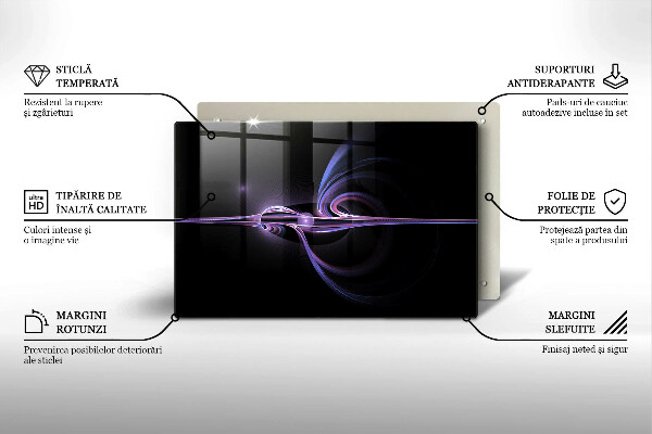 Chopping board glass Modern abstraction