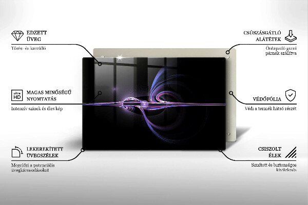Chopping board glass Modern abstraction