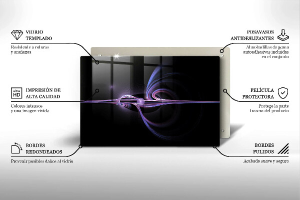 Chopping board glass Modern abstraction