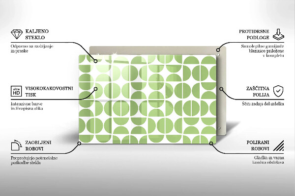 Chopping board glass Boho shapes