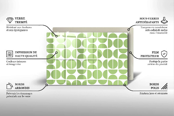 Chopping board glass Boho shapes