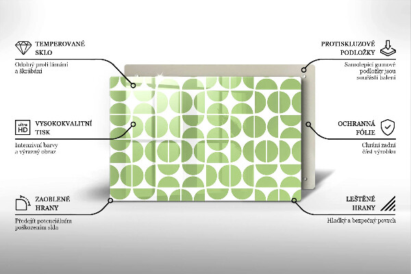 Chopping board glass Boho shapes