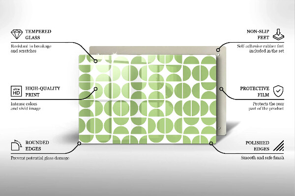 Chopping board glass Boho shapes