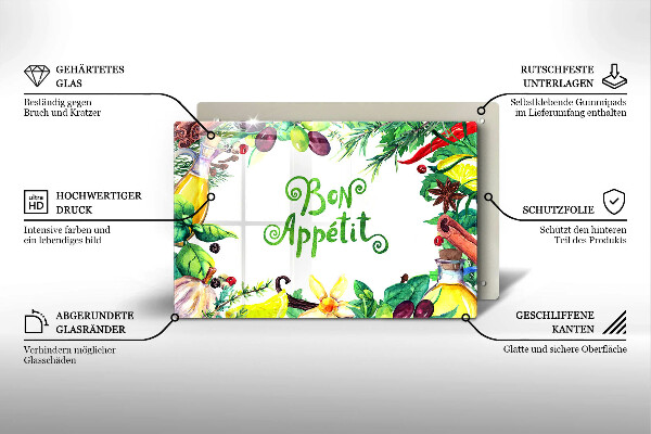 Chopping board The inscription Bon Appetit