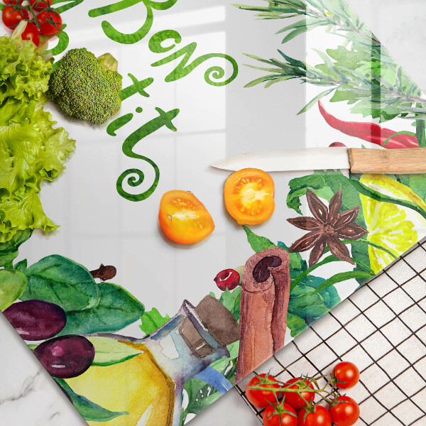 Chopping board The inscription Bon Appetit