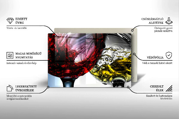 Chopping board glass Wine glasses