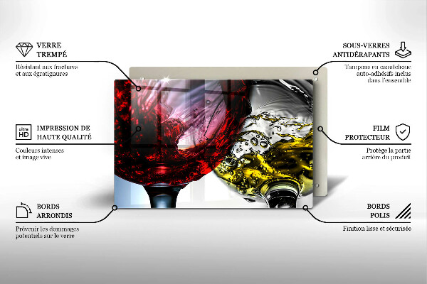 Chopping board glass Wine glasses