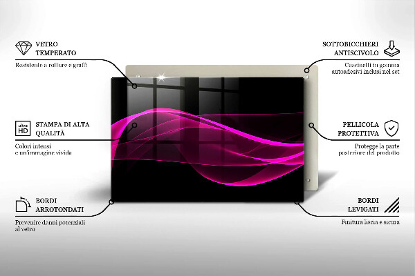 Chopping board Pink abstraction