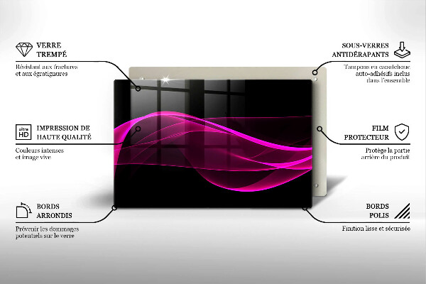 Chopping board Pink abstraction