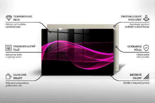 Chopping board Pink abstraction