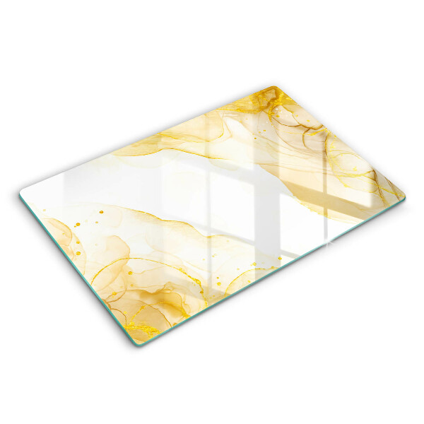 Chopping board glass Golden abstraction