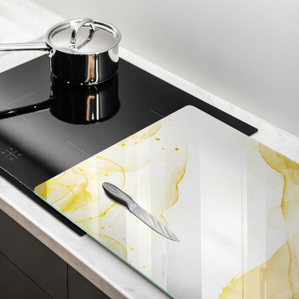 Chopping board glass Golden abstraction