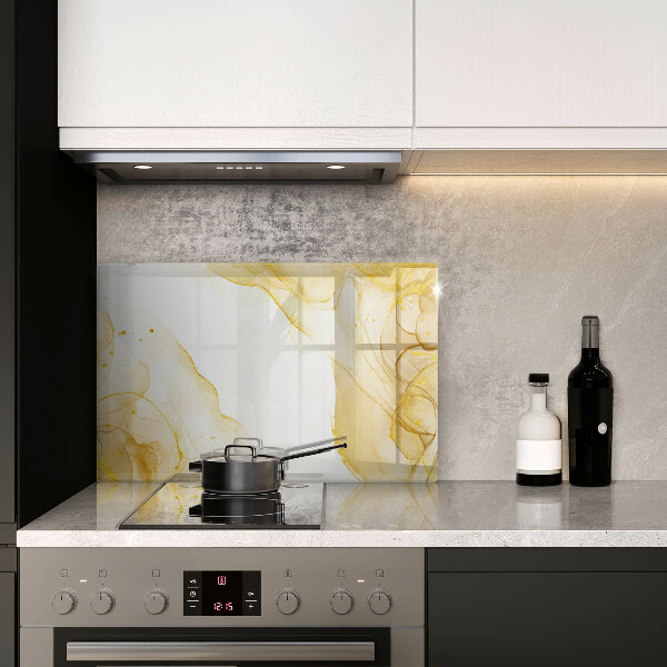 Chopping board glass Golden abstraction