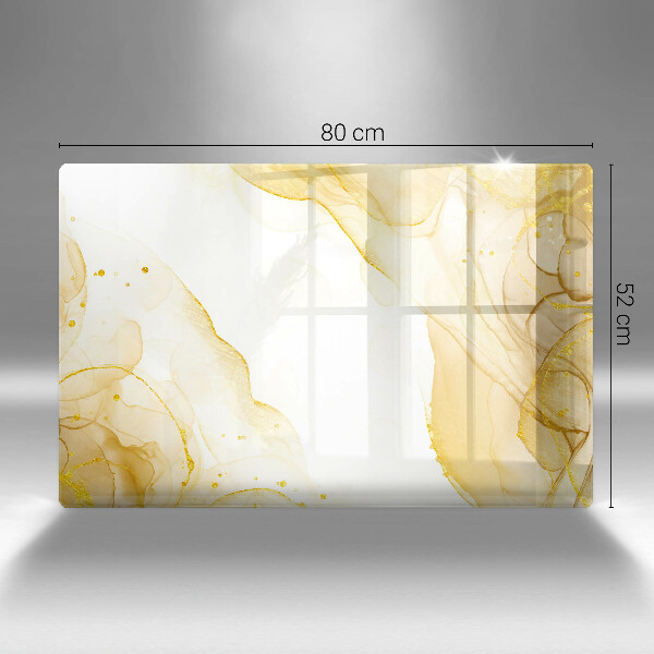 Chopping board glass Golden abstraction