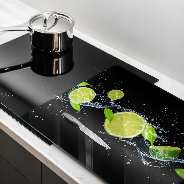 Chopping board glass Lime mint water