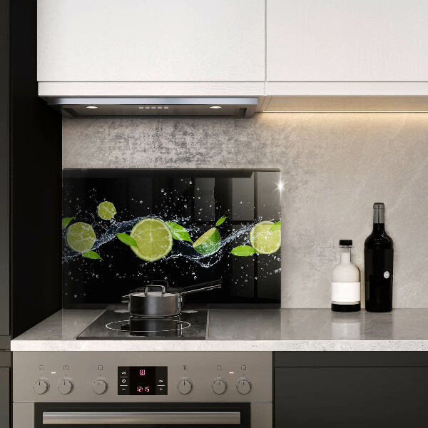 Chopping board glass Lime mint water