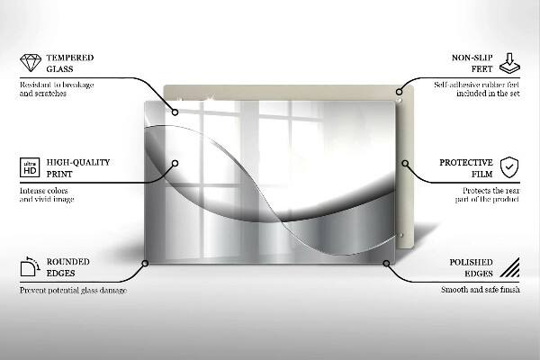 Chopping board glass Abstraction Design lines