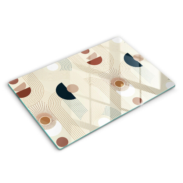 Chopping board glass Boho shapes geometry